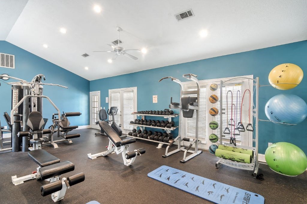 our apartments offer a gym for residents  at The Pointe Apartment Homes, Mississippi