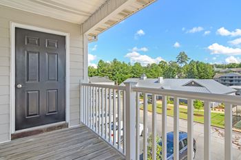 Balcony with storage room at The Woodlands Apartment Homes, Meridian, 39301