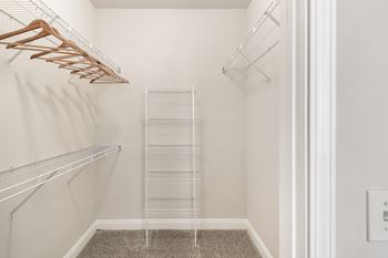 Walk-in closet at Charleston Apartment Homes, Mobile, Alabama