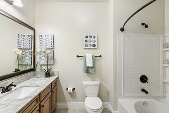 Quartz countertops at Charleston Apartment Homes, Alabama