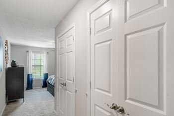 Closets in bedroom at Parkwest Apartment Homes in Hattiesburg, MS