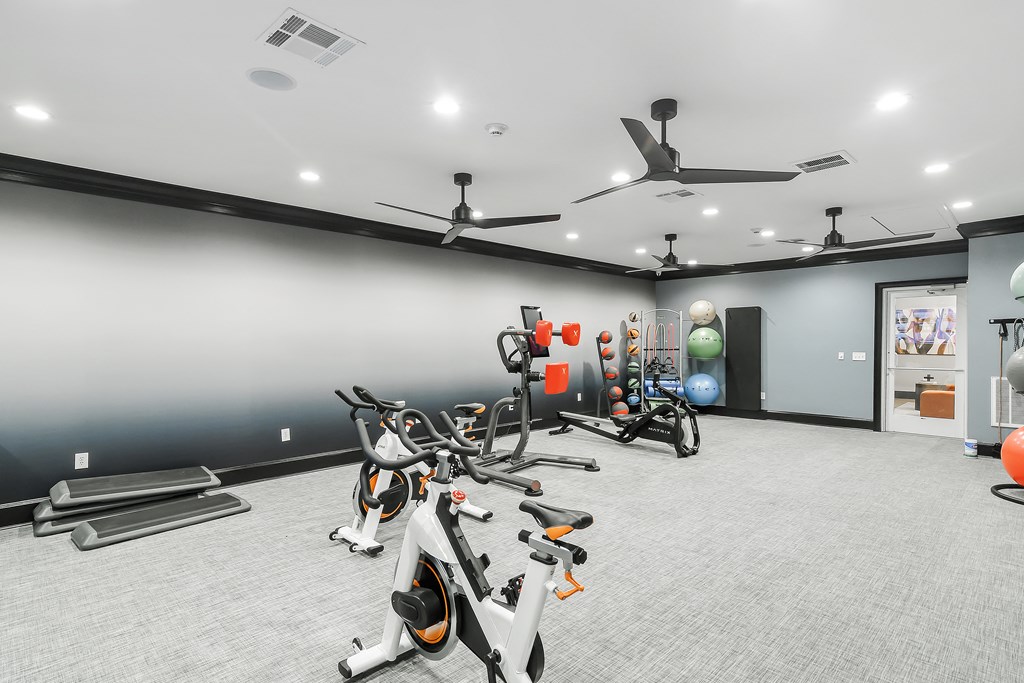 the gym at The Woodlands Apartment Homes, Meridian, Mississippi