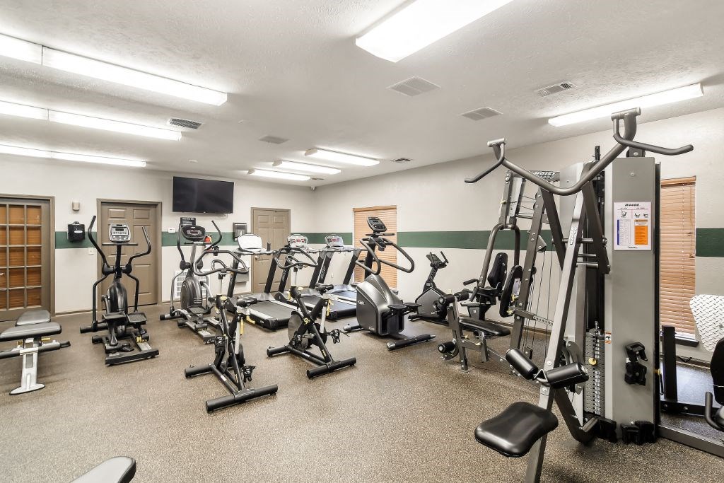our apartments have a gym with plenty of equipment  at Highpointe Apartment Homes, Brandon, MS