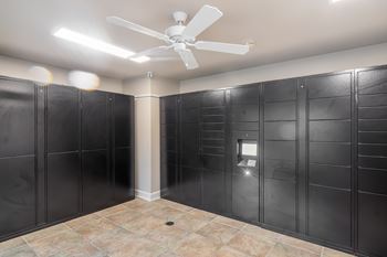 Package receiving lockers at Ashford Place Apartment Homes, Flowood, Mississippi