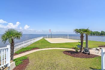 Volleyball court at Lakeshore Pointe Apartment Homes, Mississippi, 39047
