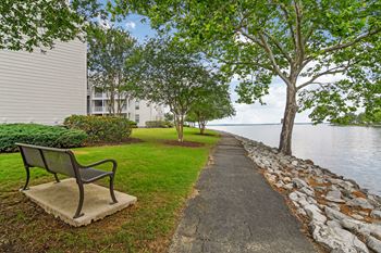 Walking trail at Lakeshore Pointe Apartment Homes, Mississippi