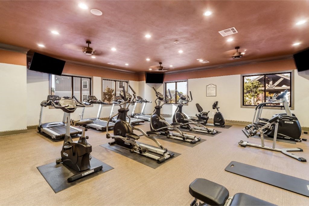 Fitness Center with a View at Reserve of Gulf Hills Apartment Homes, Ocean Springs, 39564