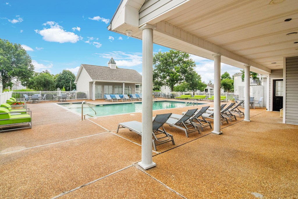 the pool at the preserve at polo woods apartments in