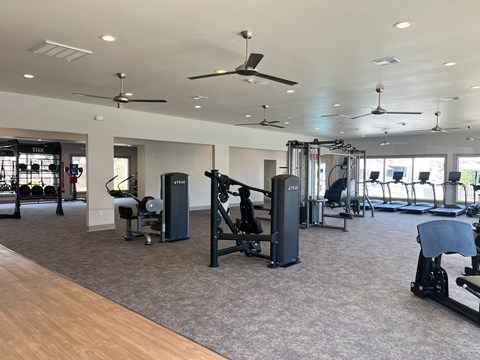 Modern Fitness Center at Reserve at Park Place Apartment Homes, Hattiesburg, MS, 39402