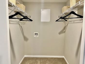 Walk-in closet at Reserve at Park Place Apartments, Hattiesburg, 39402