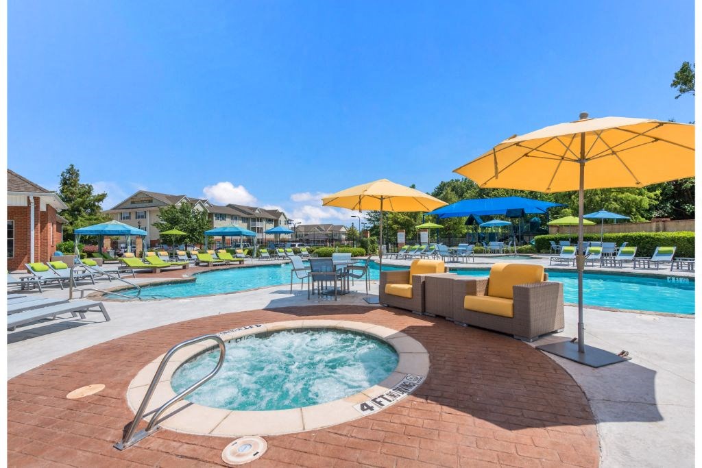 Pool with Hot Tub at The Madison of Tyler Apartment Homes, Tyler, TX