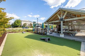 A green artificial turf area at Reserve at Park Place Apartments, Hattiesburg, Mississippi