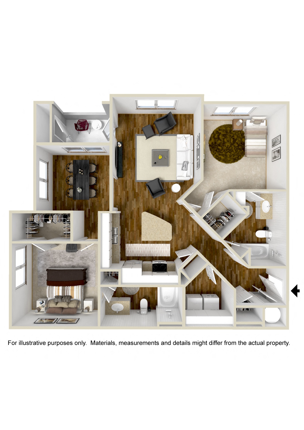 The Breeze | 1,217 Sq. Ft. at Wellington Grande Apartment Homes, Longview, TX, Texas, 75605