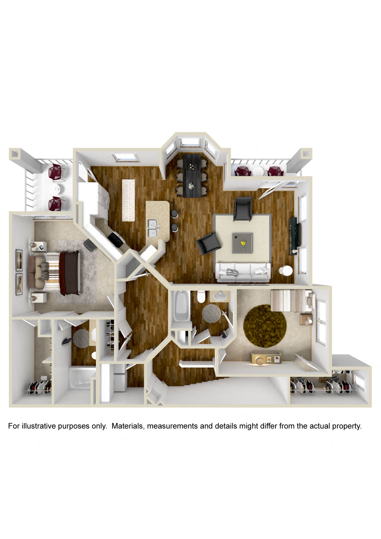 The Cabana | 1,390 Sq. Ft. at Wellington Grande Apartment Homes, Texas