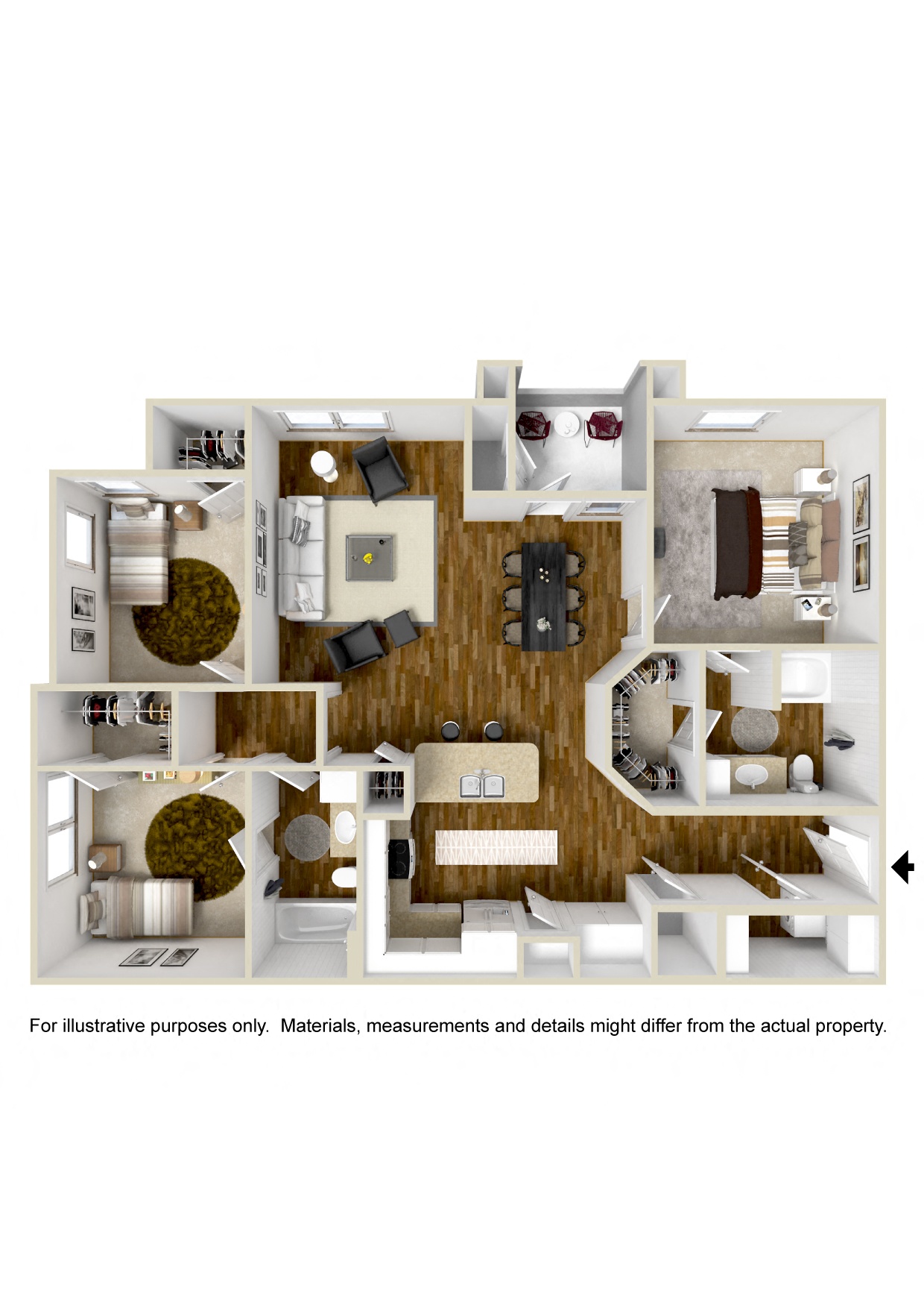 The Coral | 1,310 Sq. Ft. at Wellington Grande Apartment Homes, Longview