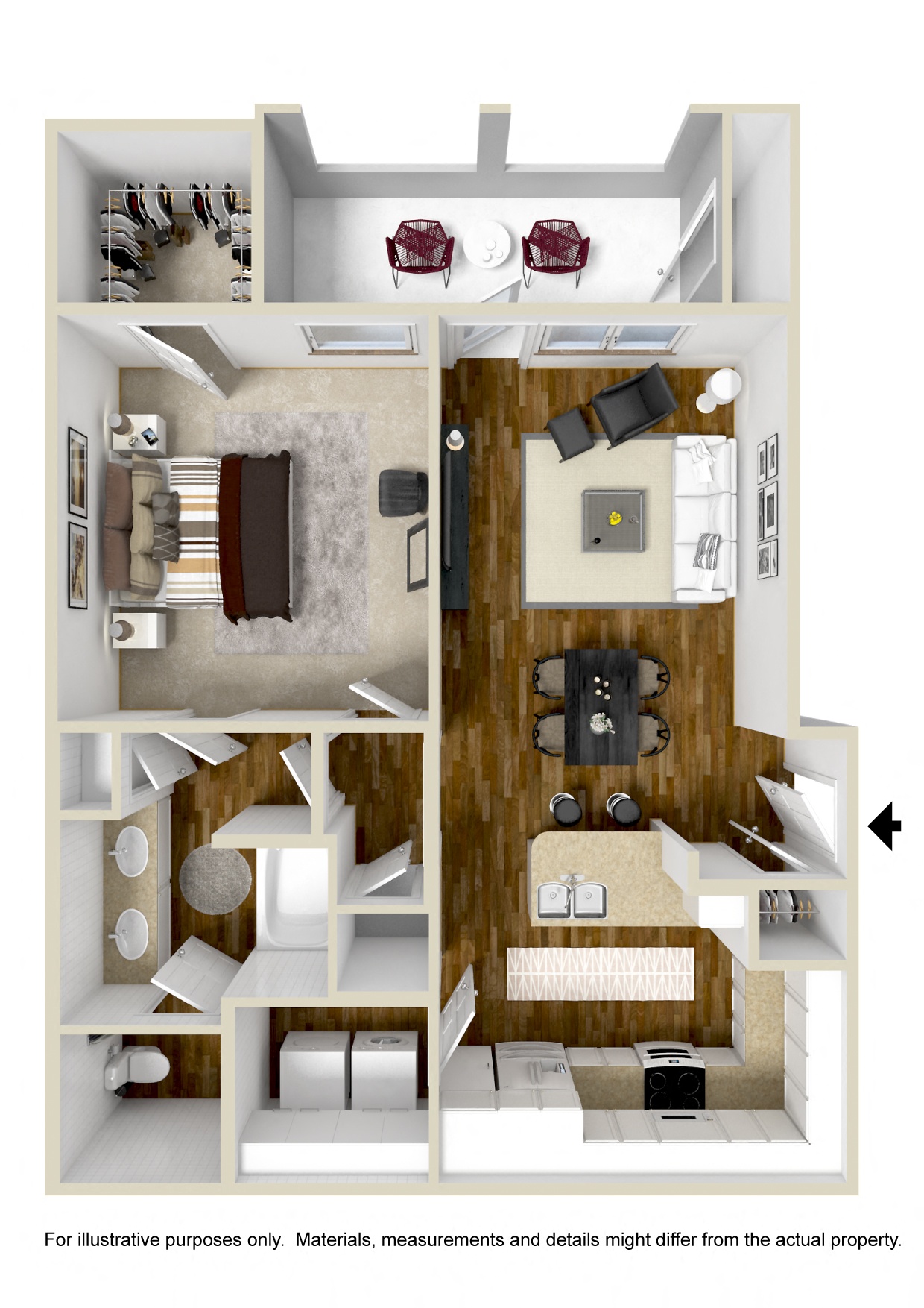 The Haven | 849 Sq. Ft. at Wellington Grande Apartment Homes, Longview, TX