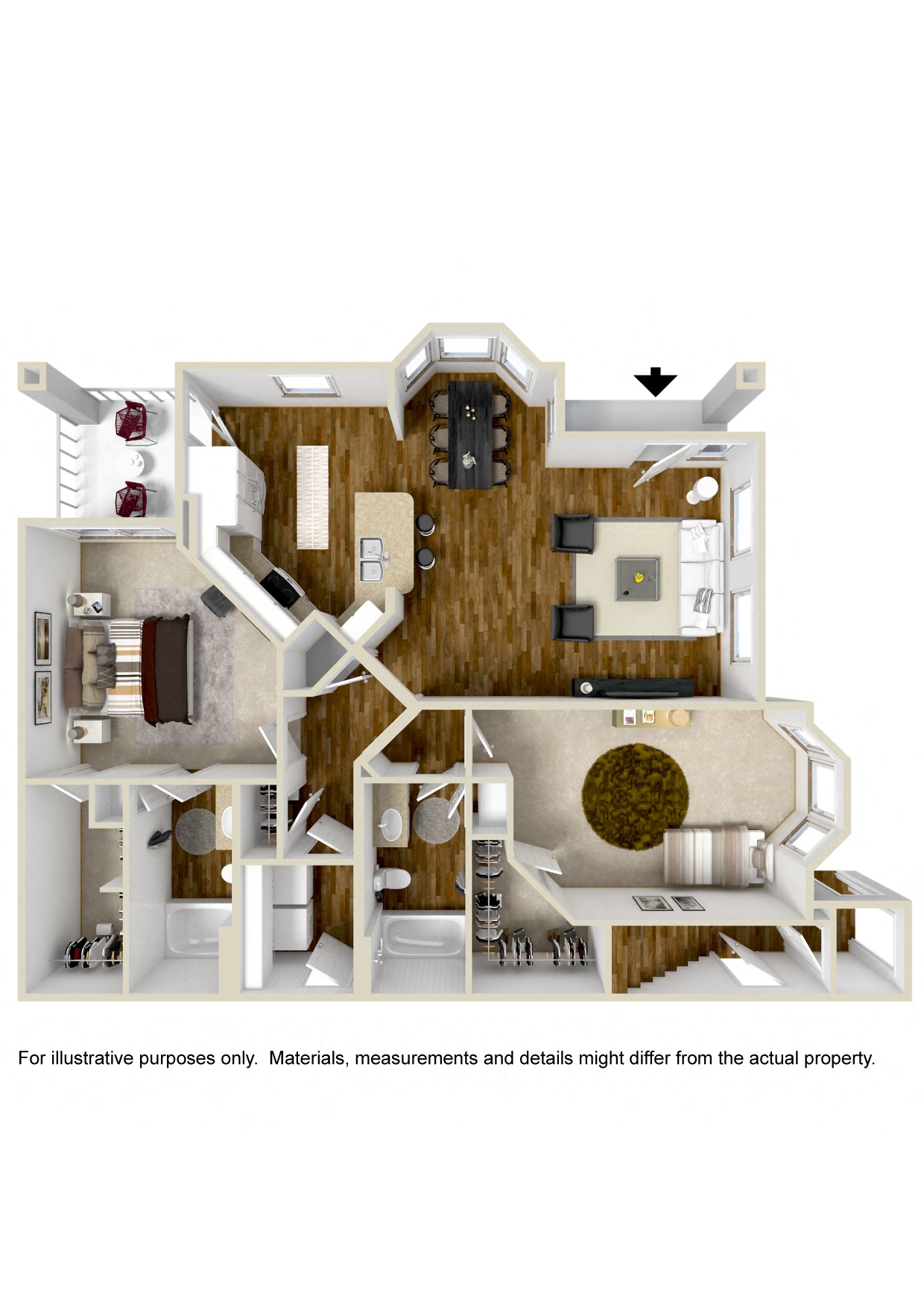 The Oasis | 1,299 Sq. Ft. at Wellington Grande Apartment Homes, Longview, 75605