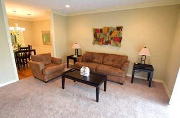 Fully Furnished Living Room Fully Furnished Living Room at The Diplomat of Jackson Apartment Homes, Mississippi - Photo Gallery 3