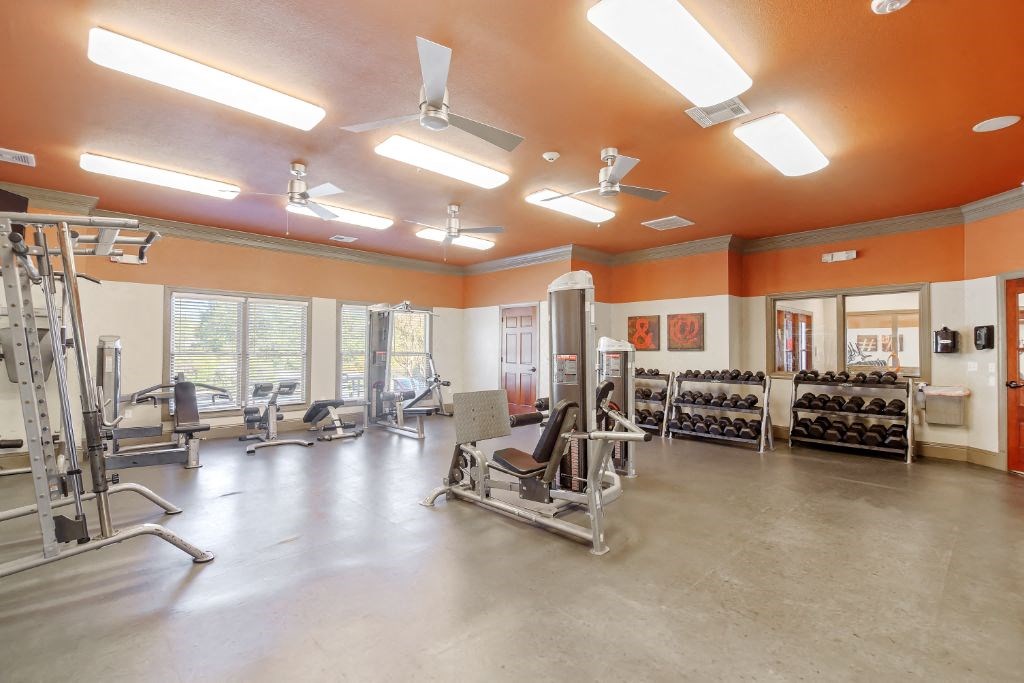 Fully Equipped Fitness Center at Cumberland Place Apartment Homes, Tyler, TX