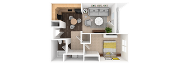 Station A Floor Plan at HUB of New Albany, Indiana, 47150