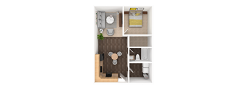 Station B Floor Plan at HUB of New Albany, New Albany, IN, 47150