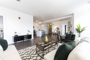 Numerous floorplans to fit any lifestyle, a spacious, open concept living room at The Whit Apartments in Indianapolis, IN 46204