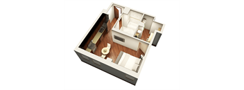 Affordable (ARO), Income Restricted Studio apartment, 462-469 sqft, at Somerset Place Apartments in Uptown Chicago, 60640