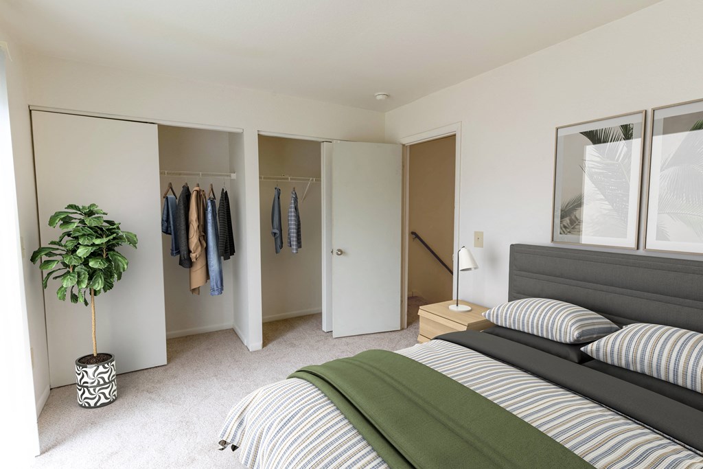 Bedroom With Adequate Storage at Arbor Pointe Townhomes, Battle Creek, MI, 49037