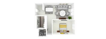 One Bedroom, One Bath, Small Floor Plan at Olde Towne Apartments, 45042