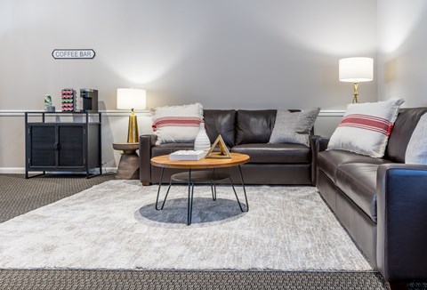 Living Room Interior at Crestview at Louisville Apartments, Kentucky, 40217