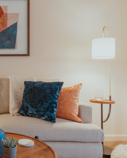 Sofa With Pillows at Crestview at Louisville Apartments, Kentucky, 40217
