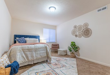 Bedroom With Expansive Windows at Crestview at Louisville Apartments, Louisville, 40217 - Photo Gallery 34