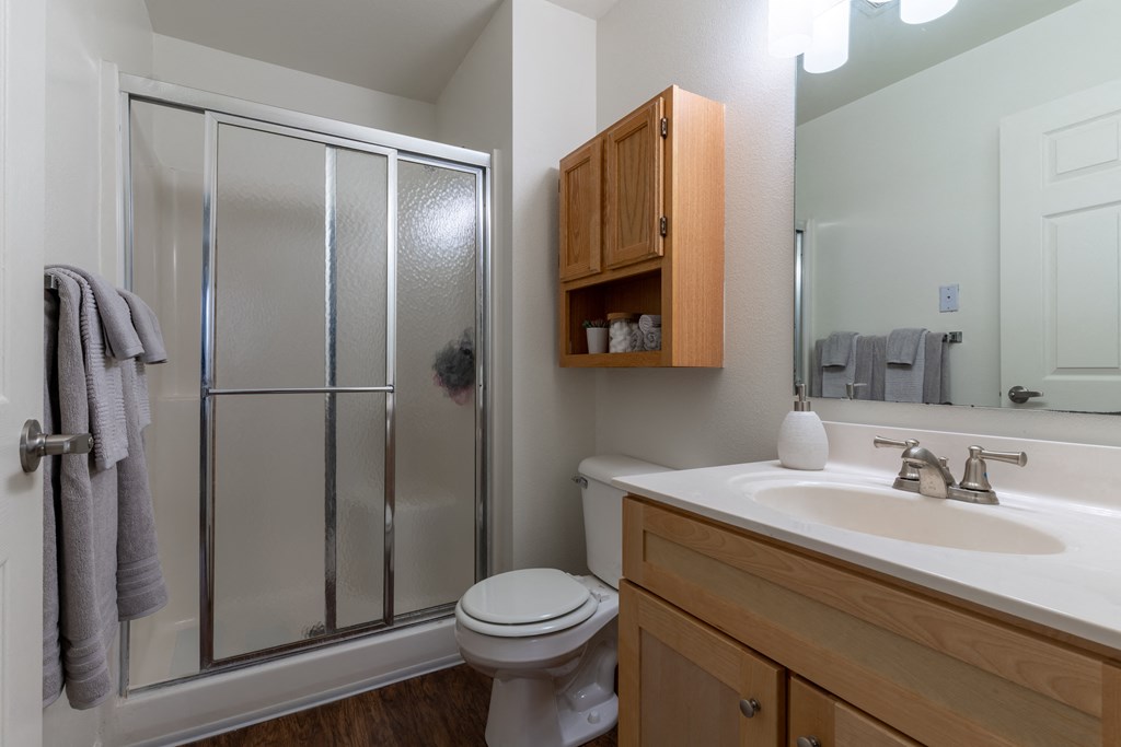 Large updated bathroom at Barton Farms in Greenwood, IN 46143