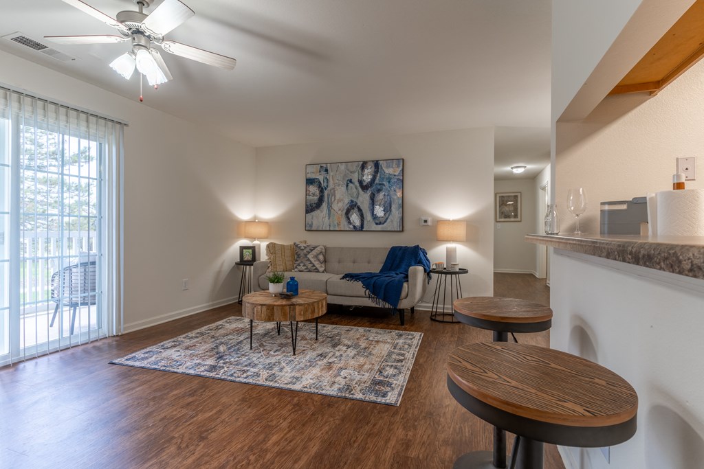 Spacious living room at Barton Farms in Greenwood, IN 46143