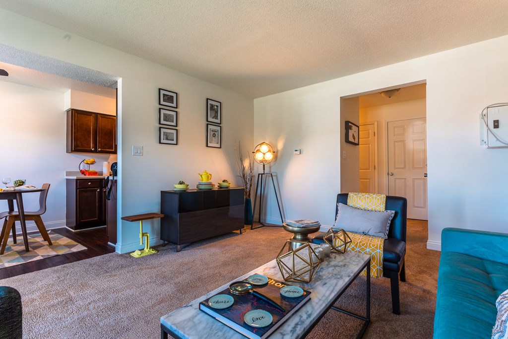 Living Room and Dining Area at Hamilton Square Apartments, Westfield, 46074