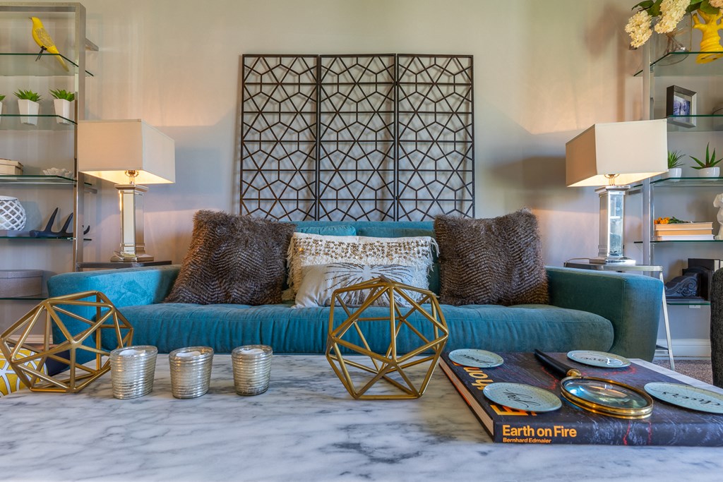 Living Room Interior at Hamilton Square Apartments, Indiana