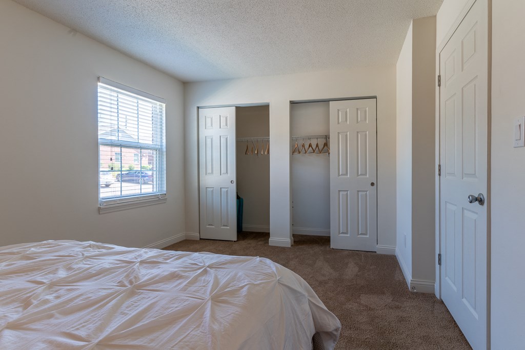 Bedroom With Closet at Hamilton Square Apartments, Westfield, 46074