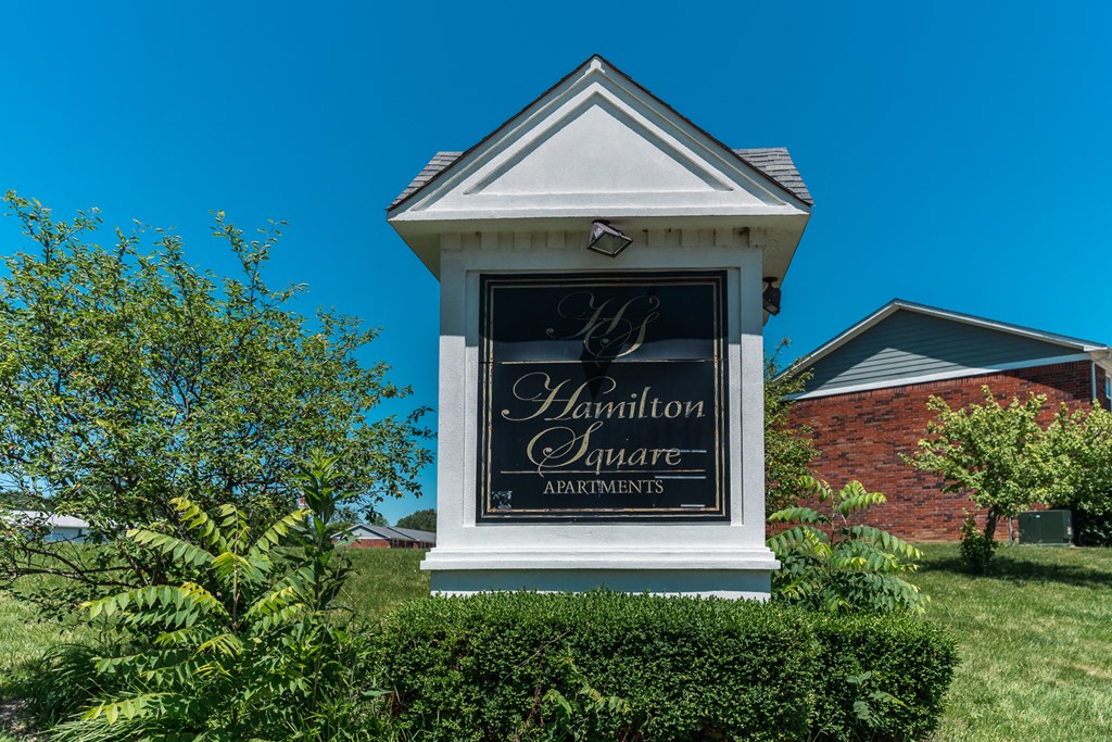 Property Signage at Hamilton Square Apartments, Westfield, Indiana