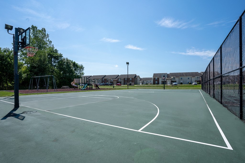 Basketball Court View at Walnut Creek Apartments, Indiana, 46902