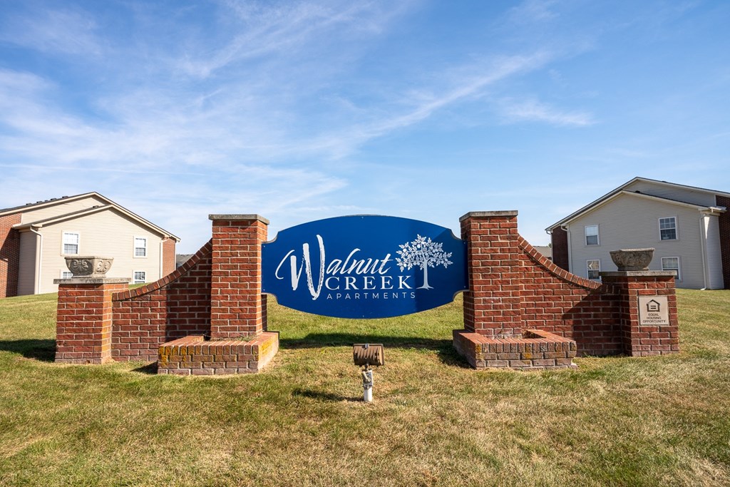 Elegant Entry Signage at Walnut Creek Apartments, Indiana, 46902