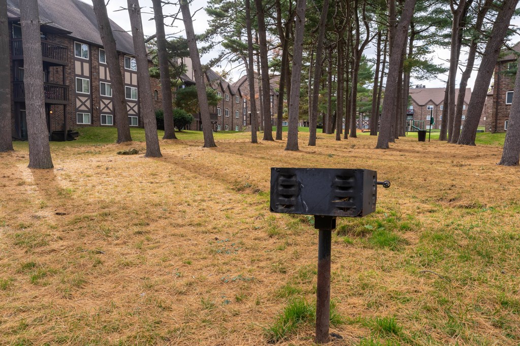 Community BBQ grill at Candlewyck Apartments, Kalamazoo, MI, 49001