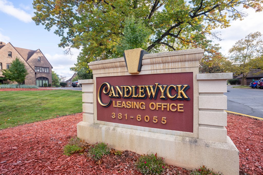 Property Signage at Candlewyck Apartments, Kalamazoo, Michigan