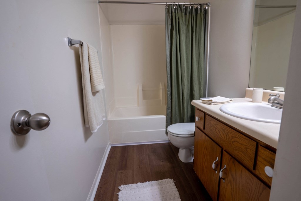 Modern Bathroom Fittings at Sandstone Court Apartments, Greenwood