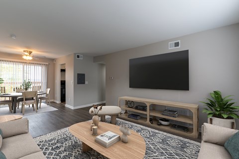 Modern Living Room at Olde Towne Apartments, Ohio, 45042