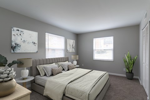Bedroom With Plenty Of Natural Lights at Olde Towne Apartments, Ohio