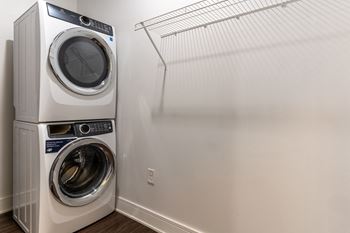 a washer and dryer in a laundry room