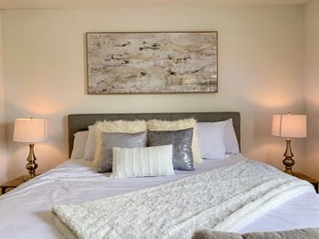 Modern bedroom at Lake Marina Apartments in Indianapolis, IN - Photo Gallery 3