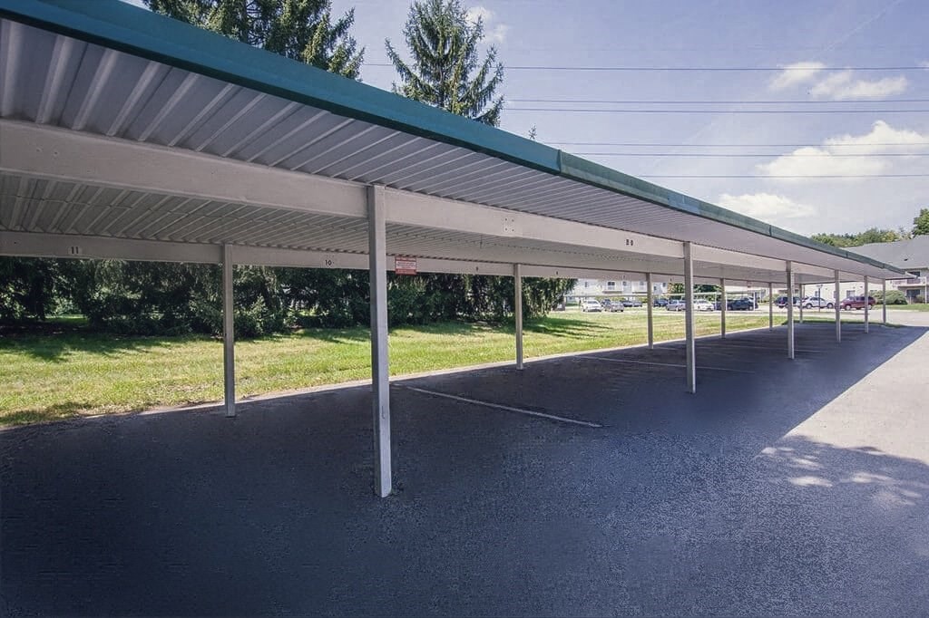 Huge Carports at The Lodge Apartments, Indianapolis