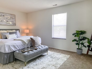 Spacious master bedroom at Lake Marina Apartments in Indianapolis, IN - Photo Gallery 4
