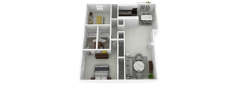 Spacious two bedroom, two bathroom at Olde Towne Apartments in Middletown, OH